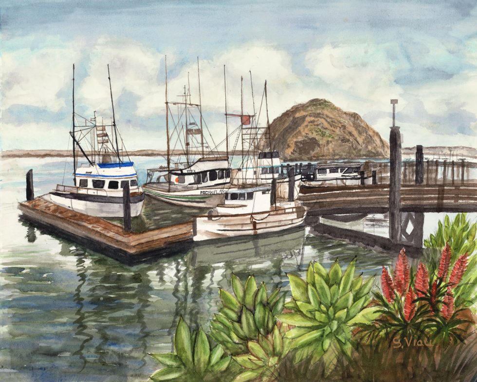 Morro Bay Harbor Fine Art by Sheril Viau