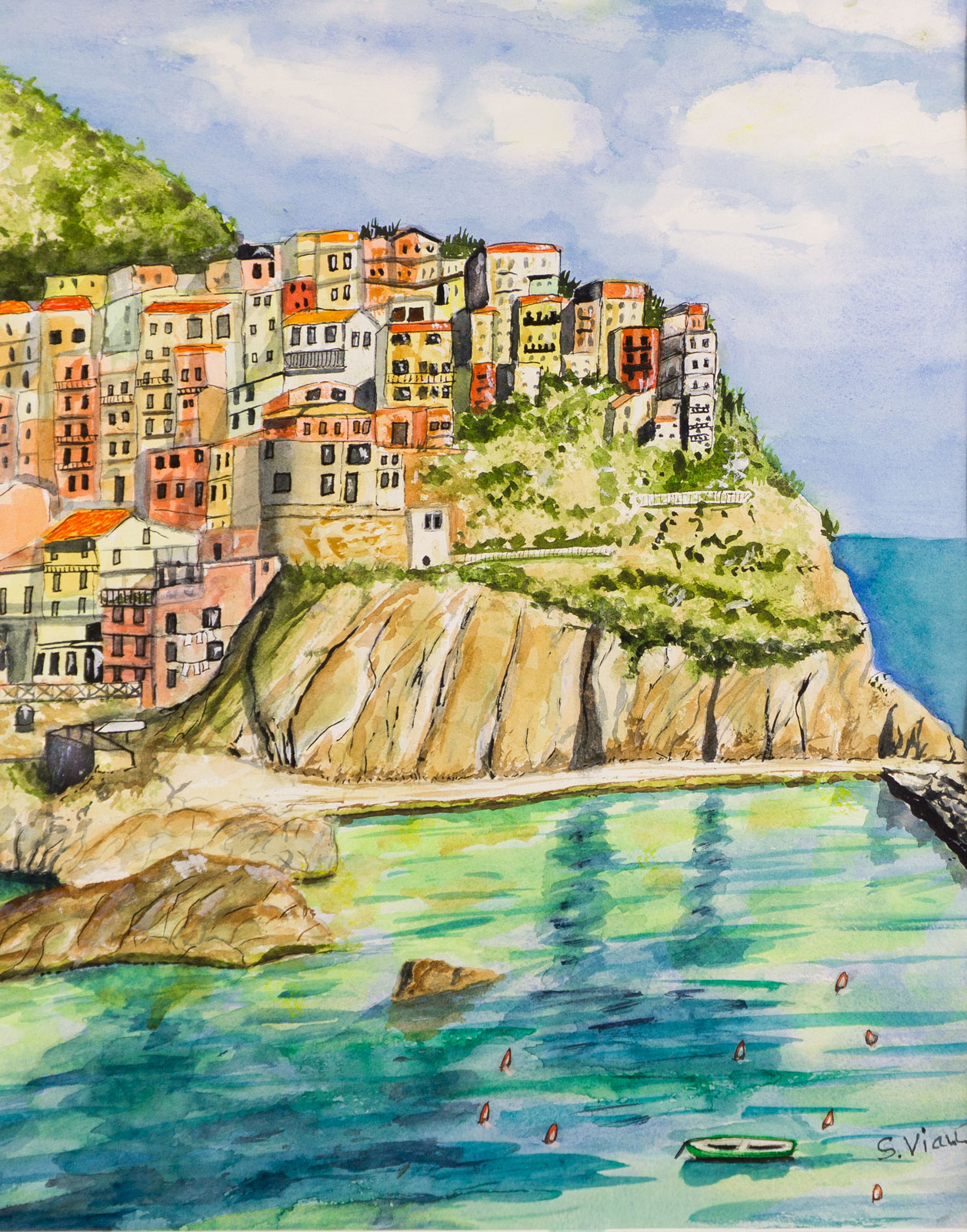 Manarola, Italy - Watercolor Painting