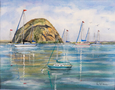Sailboats In Morro Bay Harbor